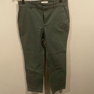 Loft Olive Green Chino, Size 8P